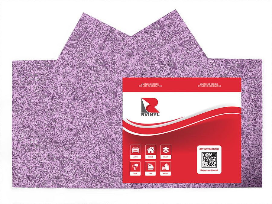 purple haze paisley Craft Vinyl Sheet Pack