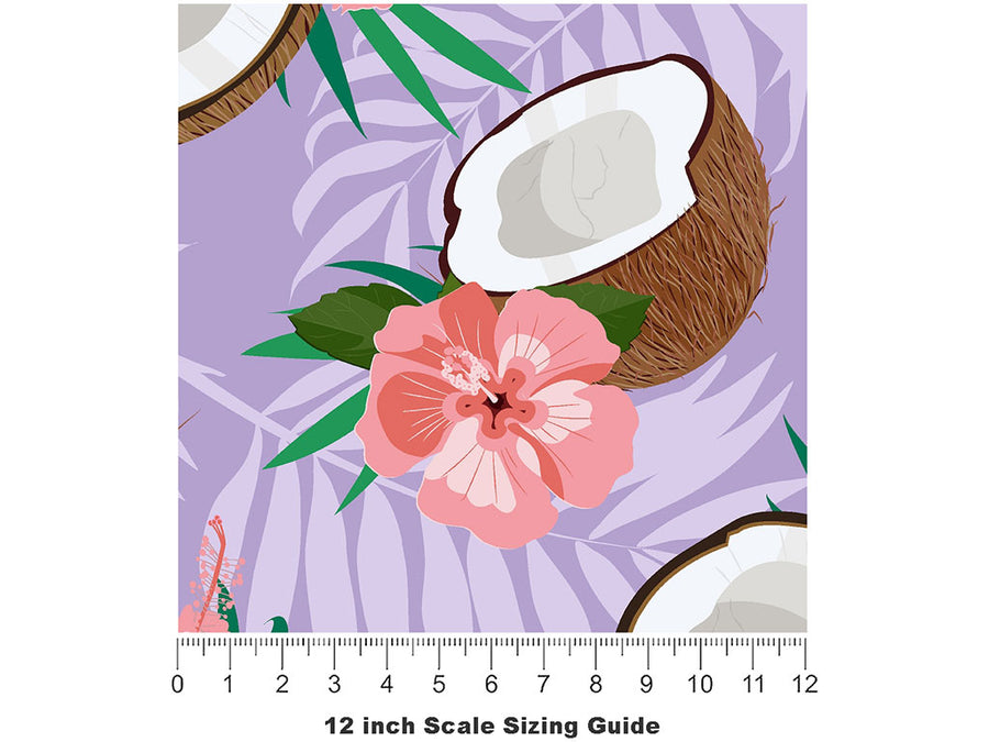 Purple Hibiscus Fruit Vinyl Film Pattern Size 12 inch Scale~Rwraps Purple Hibiscus Fruit Sizing Chart~2