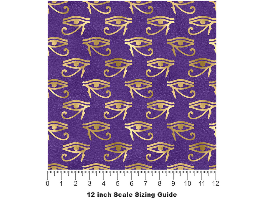 Purple Horace Egyptian Vinyl Film Pattern Size 12 inch Scale~Rwraps Purple Horace Egyptian Sizing Chart~2