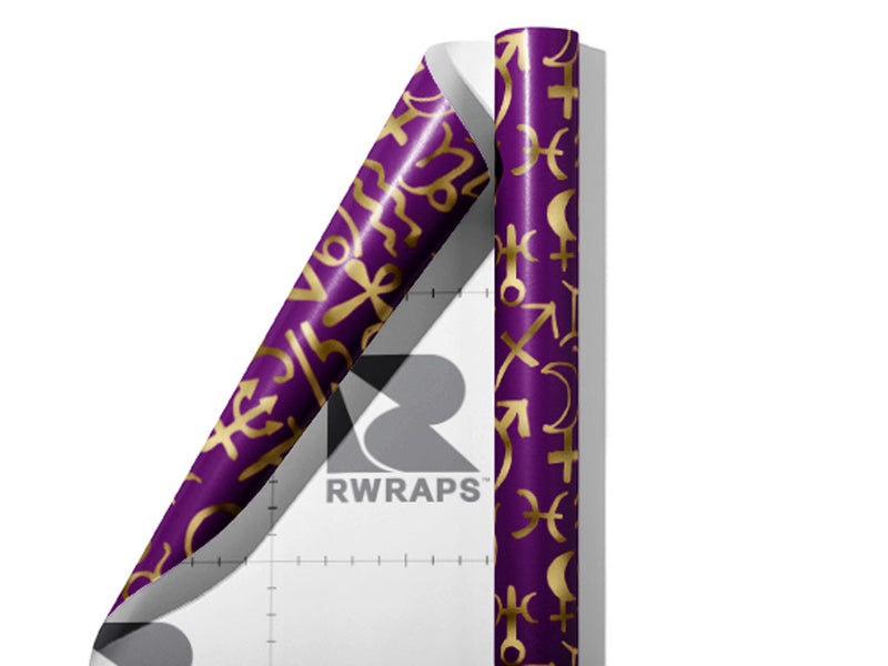 Purple Horoscopes Astrology Wrap Film Sheets~Rwraps Series 914 Purple Horoscopes Astrology Scrolled Sheet~3