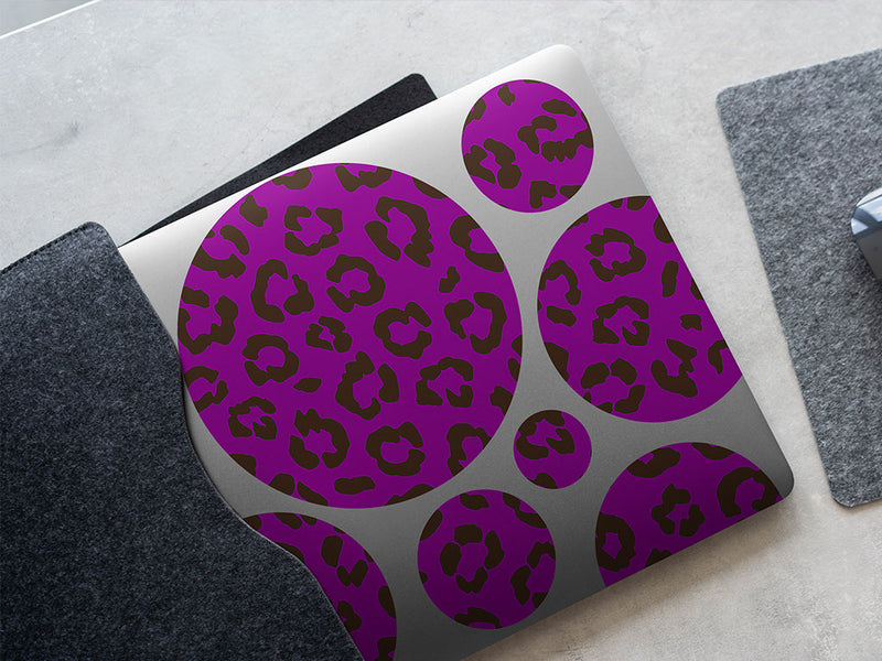 purple leopard animal print DIY Laptop Stickers