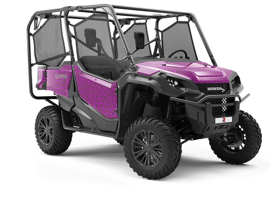 Purple Leopard Utility Vehicle Vinyl Wrap