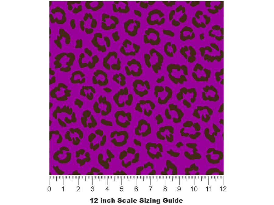 Purple Leopard Vinyl Film Pattern Size 12 inch Scale~Rwraps Purple Leopard Sizing Chart~3