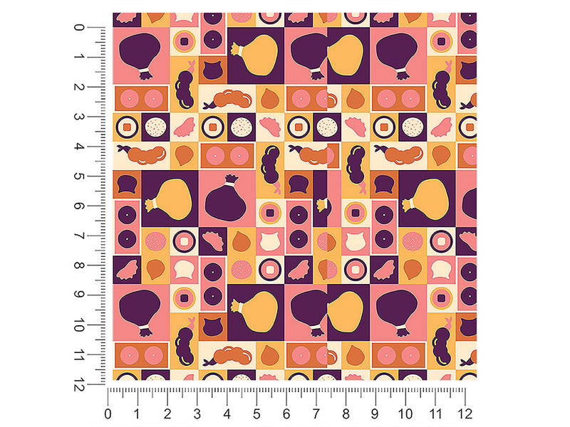 purple menu japanese 1ft x 1ft Craft Sheets