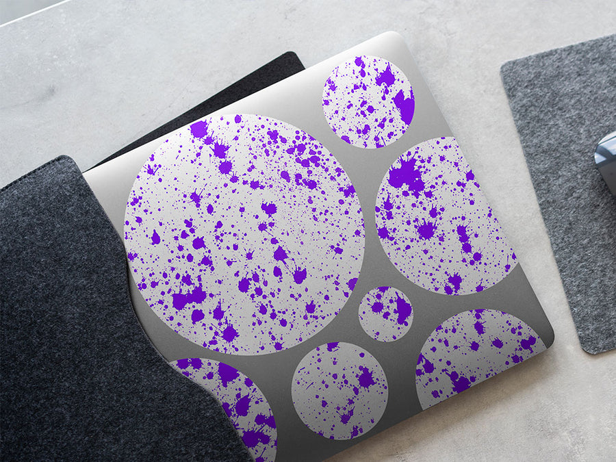 purple overload paint splatter DIY Laptop Stickers