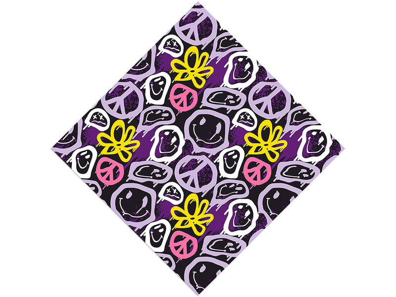 Purple Peace Graffiti Vinyl Wrap Pattern