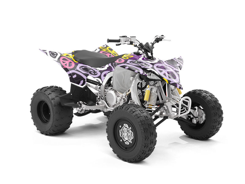 Purple Peace Graffiti ATV Wrapping Vinyl