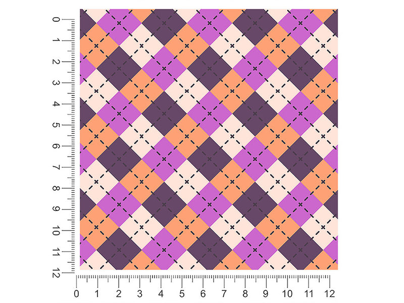 purple penchant argyle 1ft x 1ft Craft Sheets