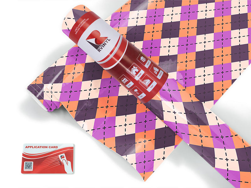 purple penchant argyle Craft Vinyl Roll