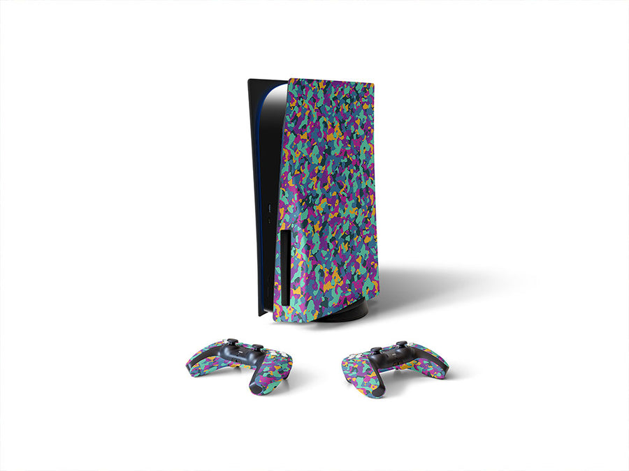 purple shower camouflage Sony PS5 DIY Skin