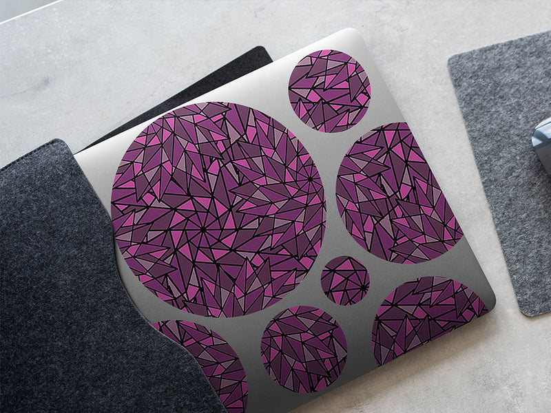 purple star stained glass DIY Laptop Stickers