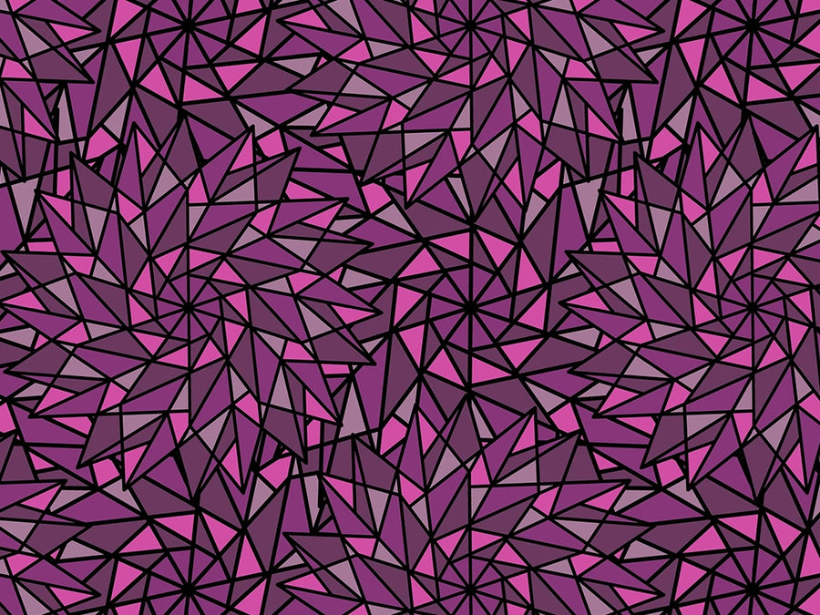 Purple Star Stained Glass Vinyl Wrap Pattern~Rwraps Series 914 Digitally Printed Vinyl Wrap~0