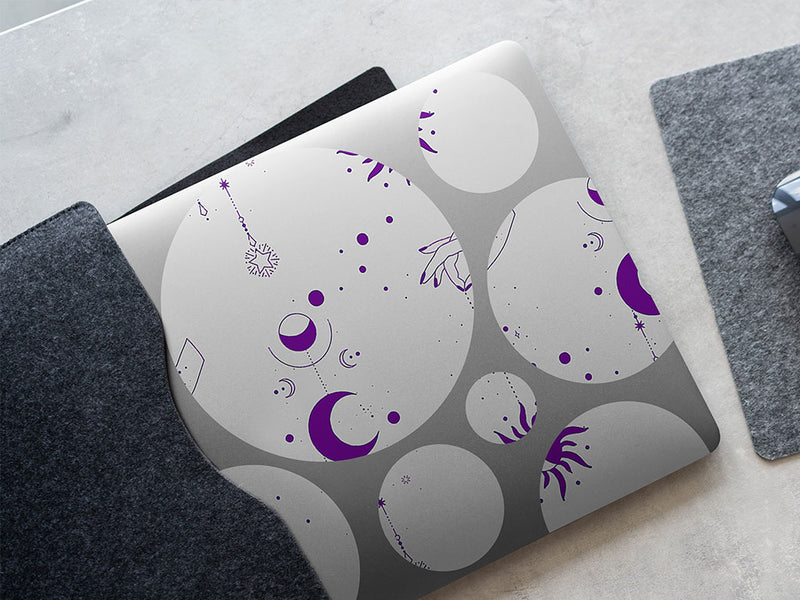 purple suns astrology DIY Laptop Stickers
