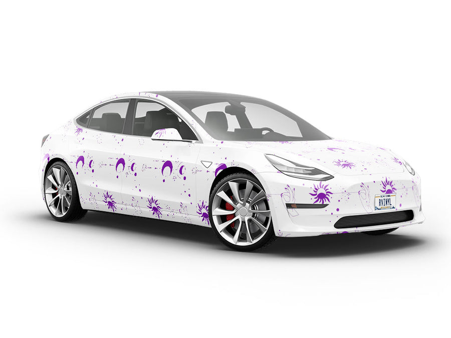 Purple Suns Astrology Vehicle Vinyl Wrap