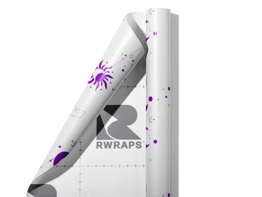 Purple Suns Astrology Wrap Film Sheets~Rwraps Series 914 Purple Suns Astrology Scrolled Sheet~3