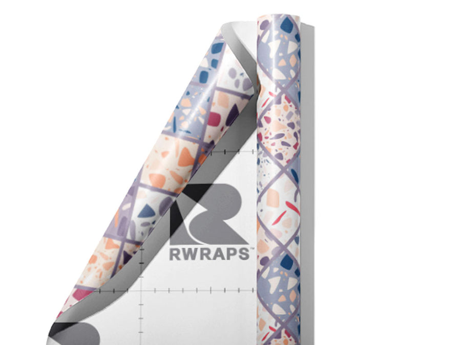 Purple Tile Wrap Film Sheets~Rwraps Series 914 Purple Tile Scrolled Sheet~4