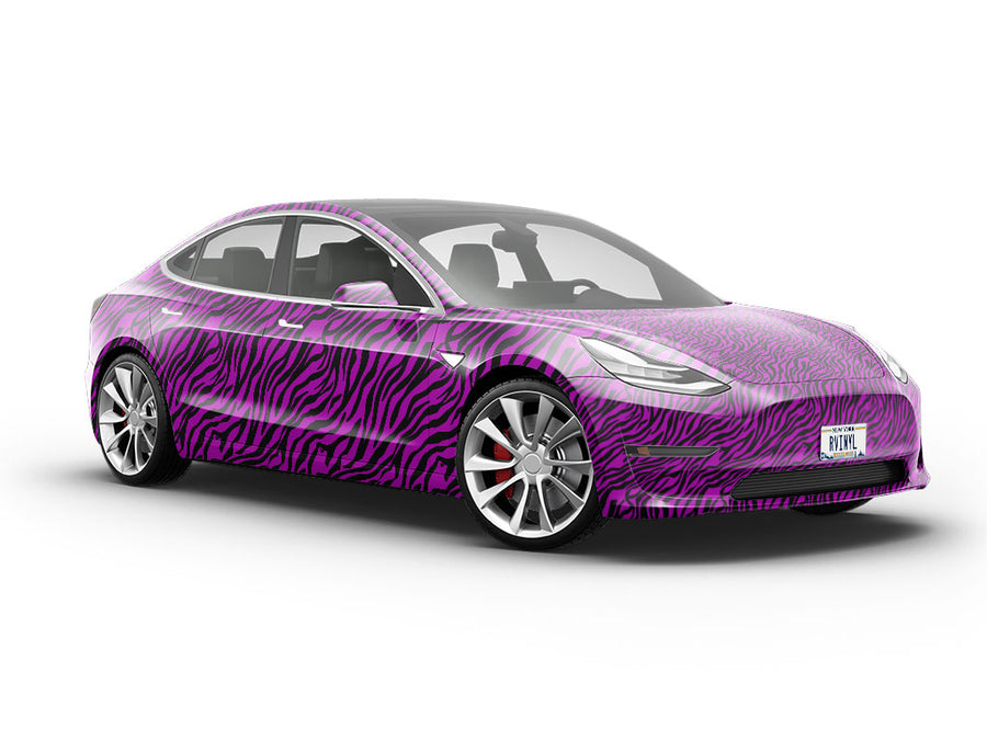 Purple Tiger Vehicle Vinyl Wrap