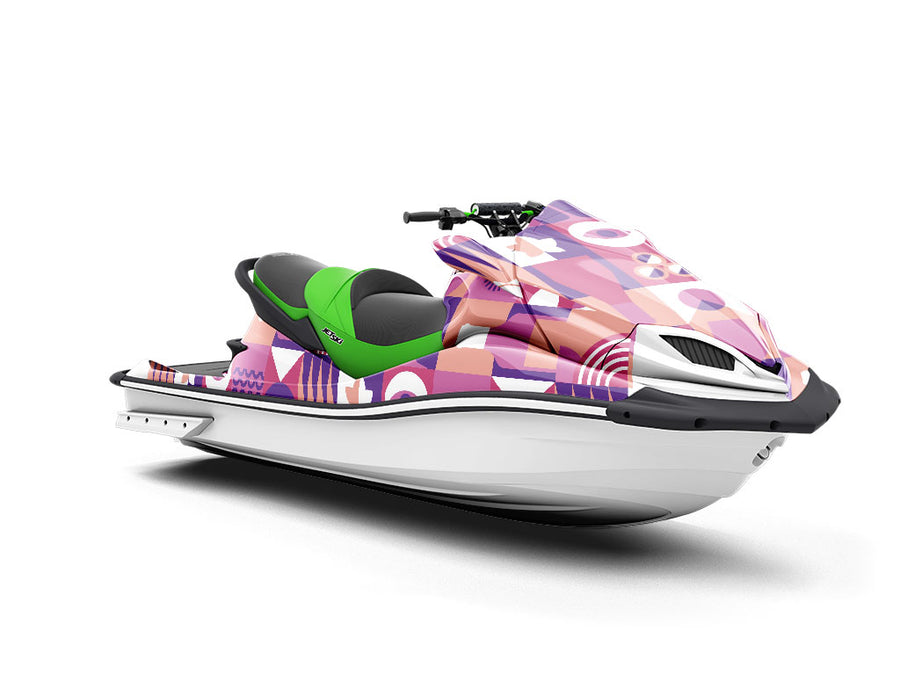 Purple Wine Mosaic Jet Ski Vinyl Customized Wrap