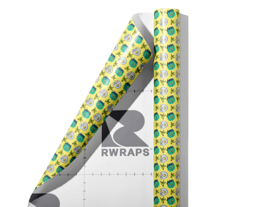 Pushing Daisies Zombie Wrap Film Sheets~Rwraps Series 914 Pushing Daisies Zombie Scrolled Sheet~3