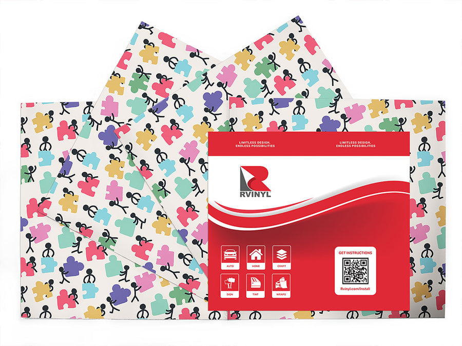 puzzle teamwork hobby Craft Vinyl Sheet Pack