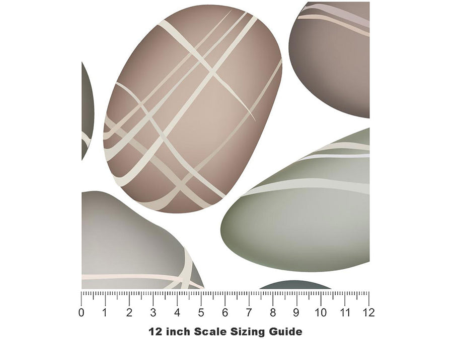 Quartz Veins Cobblestone Vinyl Film Pattern Size 12 inch Scale~Rwraps Quartz Veins Cobblestone Sizing Chart~3