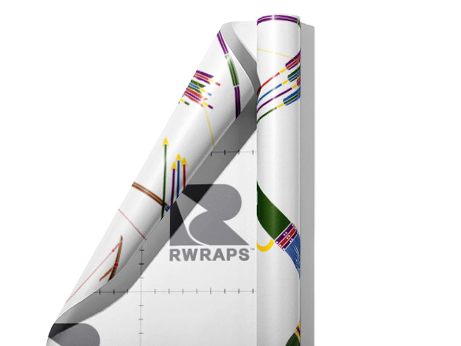Quiver and Bow Sport Wrap Film Sheets~Rwraps Series 914 Quiver and Bow Sport Scrolled Sheet~3