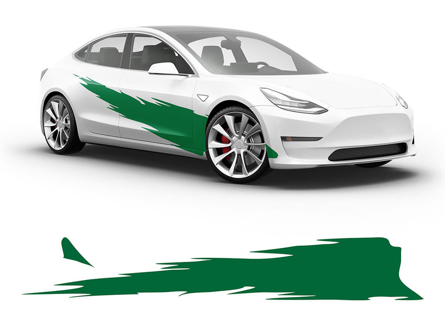 3M Medium Green R Tear Body Graphic~Full Side Auto Decal Kit~0
