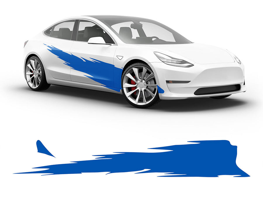 3M Azure Blue R Tear Body Graphic~Full Side Auto Decal Kit~0