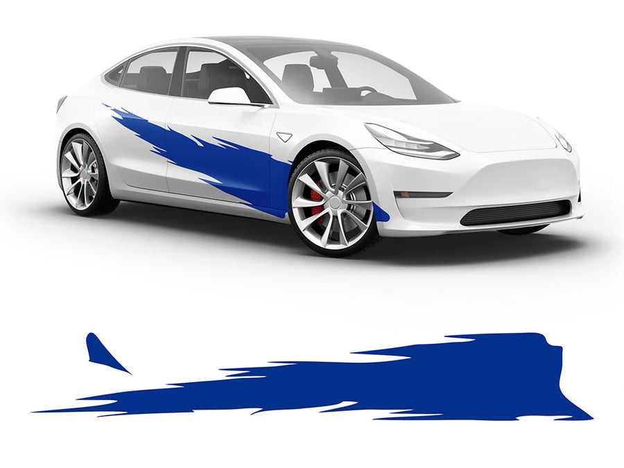 3M Sapphire Blue R Tear Body Graphic~Full Side Auto Decal Kit~0