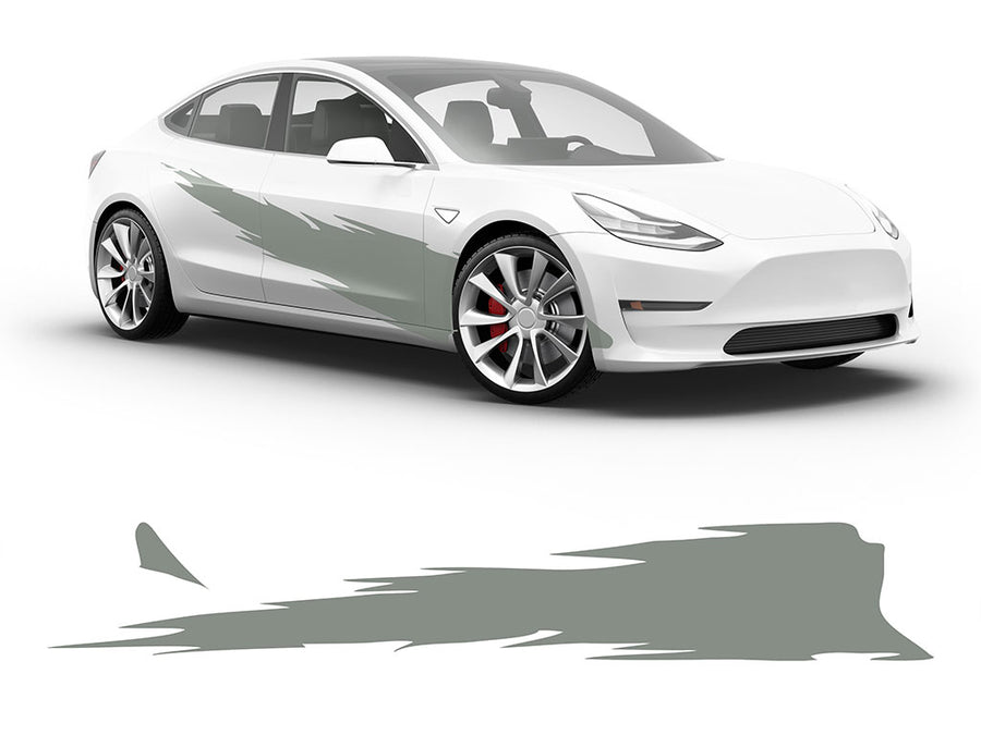 3M Light Gray R Tear Body Graphic~Full Side Auto Decal Kit~0