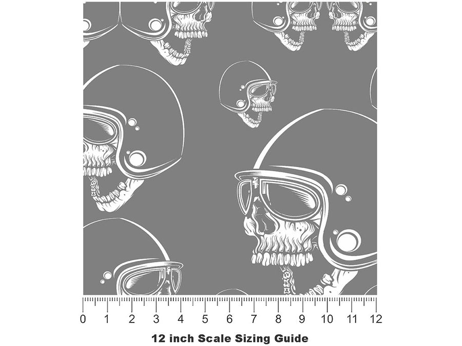 Racer Head Halloween Vinyl Film Pattern Size 12 inch Scale~Rwraps Racer Head Halloween Sizing Chart~2