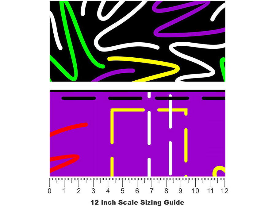 Radical Renovations Abstract Vinyl Film Pattern Size 12 inch Scale~Rwraps Radical Renovations Abstract Sizing Chart~2