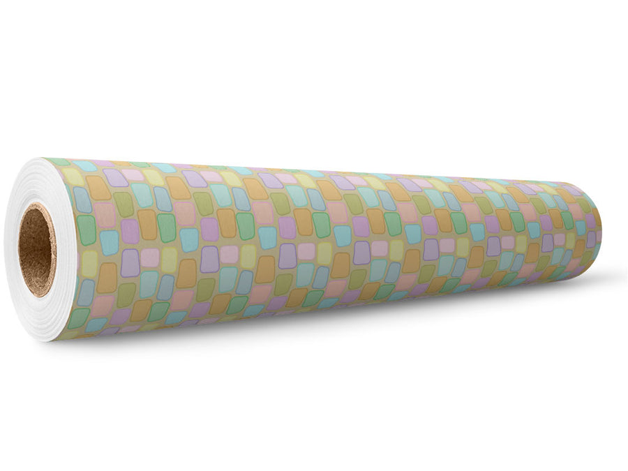 Rainbow Blocks Tile Wrap Film Wholesale Roll~Rwraps Series 914 Digitally Printed Vinyl Roll~5