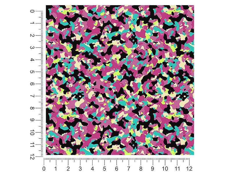 rainbow buckshot camouflage 1ft x 1ft Craft Sheets