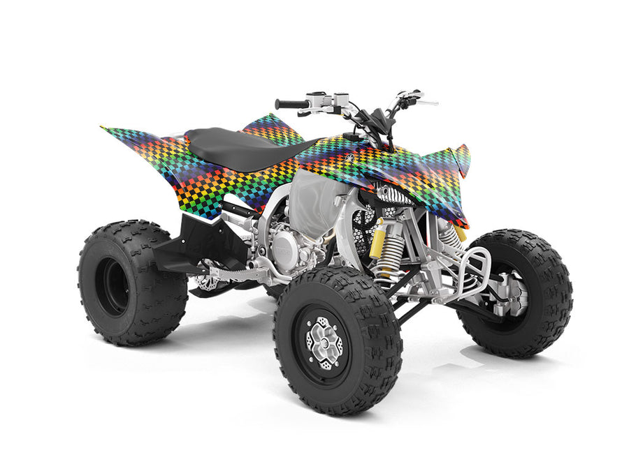 Rainbow Checkered ATV Wrapping Vinyl