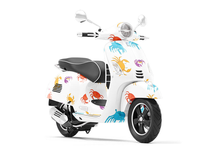 Rainbow Crayfish Marine Life Vespa Scooter Wrap Film