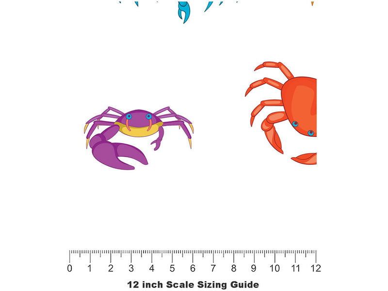 Rainbow Crayfish Marine Life Vinyl Film Pattern Size 12 inch Scale~Rwraps Rainbow Crayfish Marine Life Sizing Chart~2