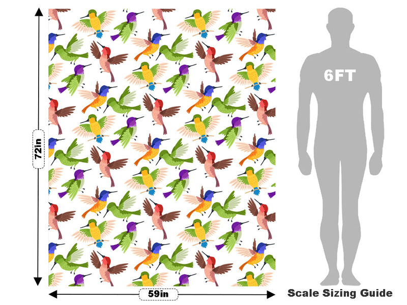 Rainbow Family Birds Vehicle Wrap Scale~Rwraps Series 914 Rainbow Family Birds Measurements~1