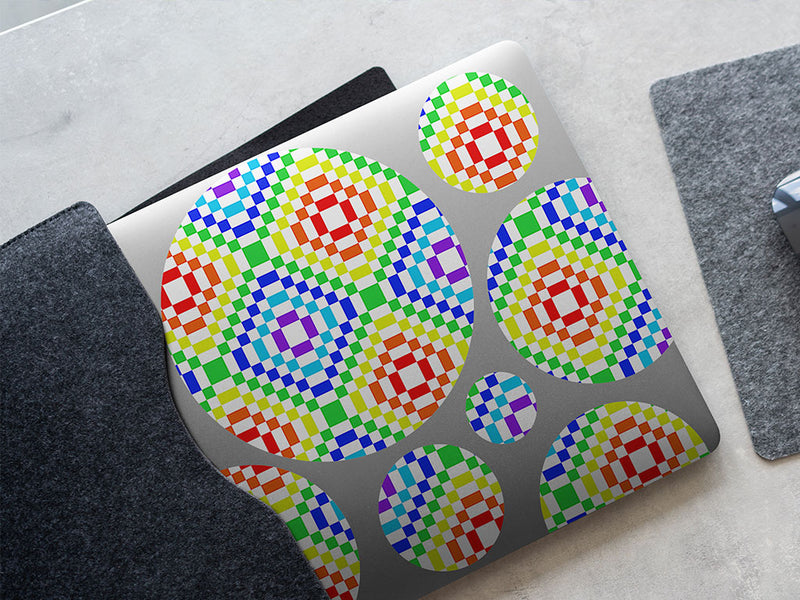 rainbow floors mosaic DIY Laptop Stickers