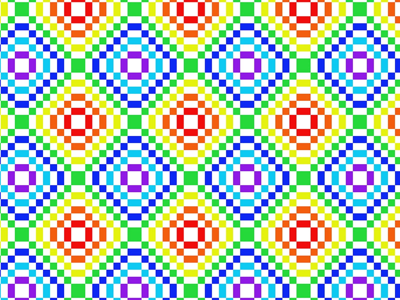 Rainbow Floors Mosaic Vinyl Wrap Pattern~Rwraps Series 914 Digitally Printed Vinyl Wrap~0