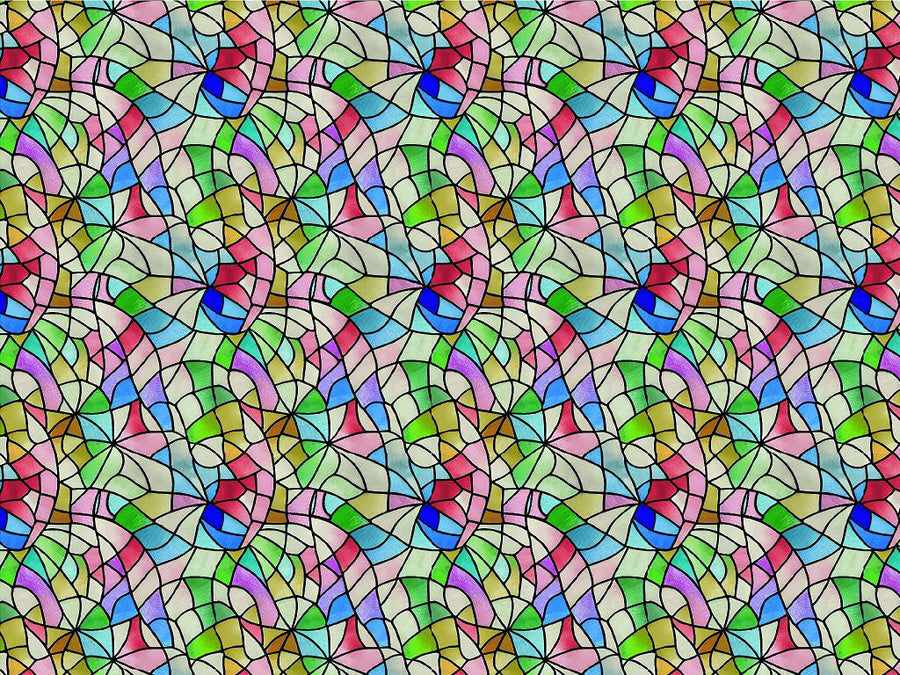 Rainbow Fragments Stained Glass Vinyl Wrap Pattern~Rwraps Series 914 Digitally Printed Vinyl Wrap~0