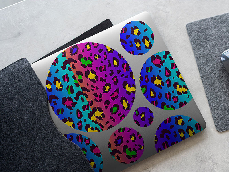 rainbow leopard animal print DIY Laptop Stickers