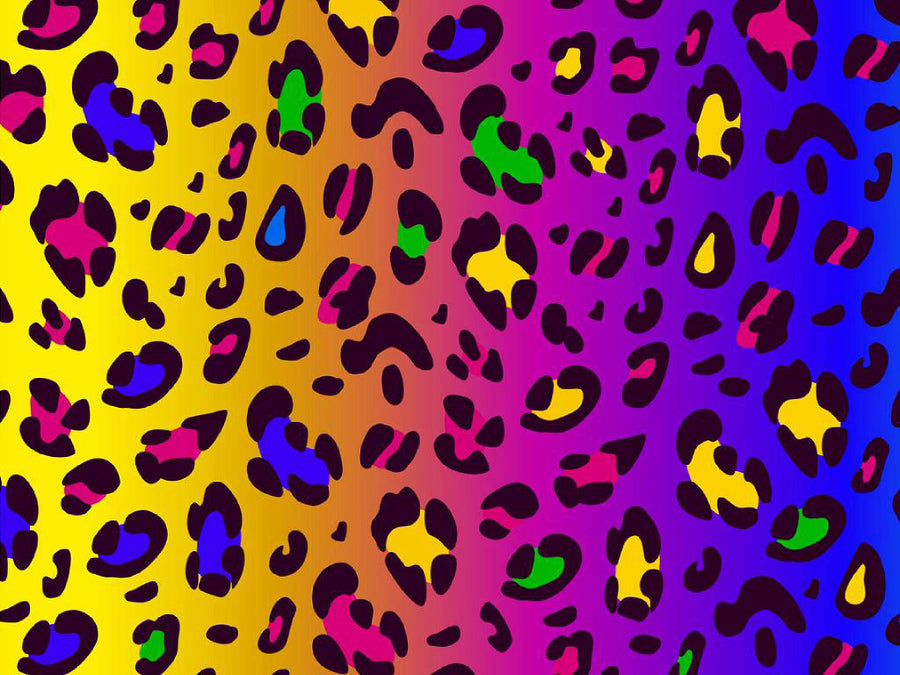 Rainbow Leopard Vinyl Wrap Pattern~Rwraps Series 914 Digitally Printed Vinyl Wrap~0