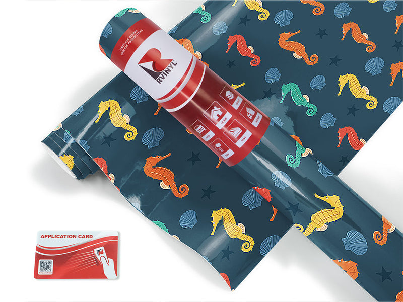 rainbow seahorses salt water Craft Vinyl Roll