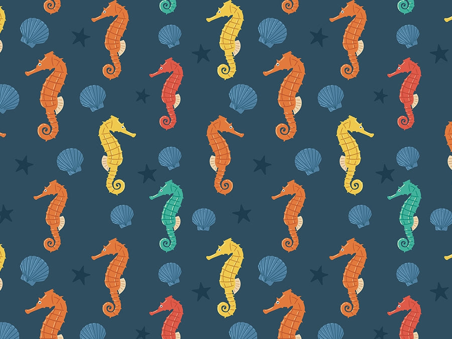 Rainbow Seahorses Marine Life Vinyl Wrap Pattern~Rwraps Series 914 Digitally Printed Vinyl Wrap~0