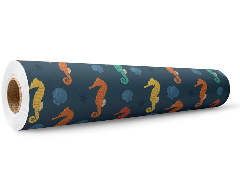 Rainbow Seahorses Marine Life Wrap Film Wholesale Roll~Rwraps Series 914 Digitally Printed Vinyl Roll~5