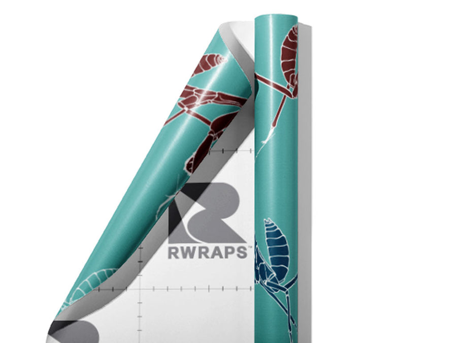 Rainbow Senses Bug Wrap Film Sheets~Rwraps Series 914 Rainbow Senses Bug Scrolled Sheet~3
