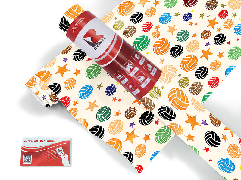 rainbow volleyballs sport Craft Vinyl Roll
