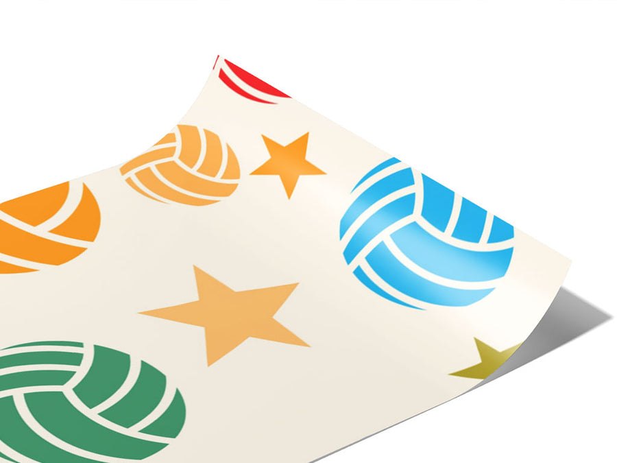 Rainbow Volleyballs Sport Vinyl Wraps~Rwraps Series 914 Digitally Printed Vinyl Wrap~0