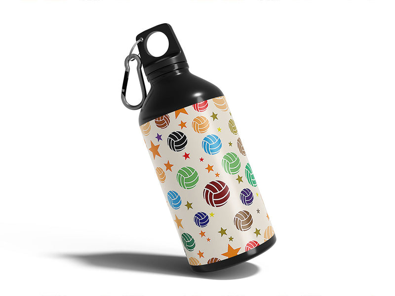 rainbow volleyballs sport Water Bottle DIY Stickers